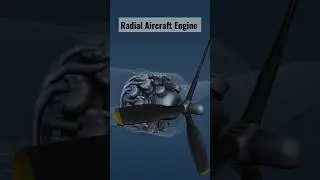 How Radial Engine Works (3D Animation) #shorts