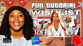 How To Make A Christmas Wishlist Graphic Thumbnail 🎄| Vlogmas W1P1 | Babykeledits #canvapro