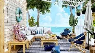 Maldives Beach Ambience - Cafe Music, Jazz & Bossa Nova, Relaxing Cafe ASMR, Study Music, Work Music