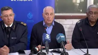 Conferencia de prensa de autoridades del Ministerio del Interior