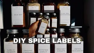 PANTRY ORGANIZATION | DIY AESTHETIC SPICE JARS | EASY SPICE LABELS USING CRICUT