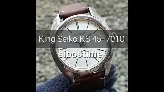 Seiko King Seiko KS 45-7010 Linen Dial 45KS Manual 4500A Year 1971 Preowned Vintage