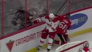 Stone leaves game after missed hit leads to him crashing into boards