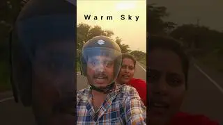 Evening Tea Ride Vibes ☕🌇 | Warm Sky Moments on Honda Activa | #shikraonwheels