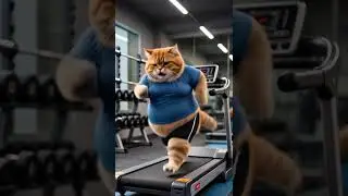 The fat cat is running 🙀#fitness #sport #cat #catrunnig #running #cats #funnycats #funnyvideo #fyp