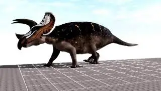 Triceratops new model and walking animation Era of terror