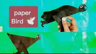 Moving paper crow 🐦&zwj;⬛ | Origami paper toy anitistres | Paper se Kawa kasy bnty hn