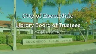 Audio - Library Board of Trustees - November 13, 2025