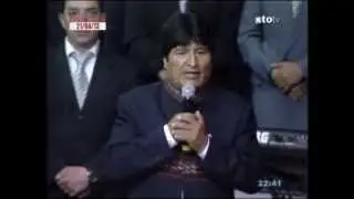 Pdte. Evo Morales En Ekklesia, 21 abril 2013.