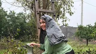 Life of a Village Girl on a Rainy Day | Peaceful Rural Life & Nature Sounds