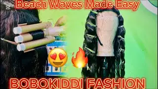 How to create beach waves with a three barrel curler//full Tutorial for beach Curls&rdquo;