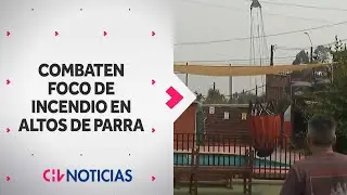 Sacando agua desde una piscina: Así se combate el foco de incendio en Altos de Parra - CHV Noticias