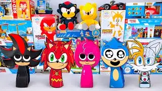 Unboxing Sonic The Hedgehog Toys ASMR | Sonic, Tails, Knuckles, Amy Rose & Shadow DC Sprunki Boxes