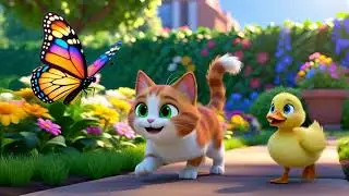 Cat & Duck Best Friend Adventure | Cute Kids Rhyme #FriendshipRhyme #LearningFun #aivideo