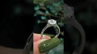 Elegant Asscher Cut Moissanite Solitaire Engagement Ring #engagementring #yt
