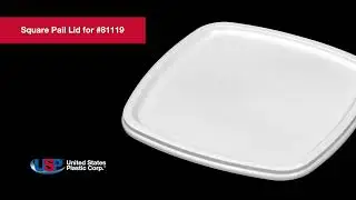Square Pail Lid for 190 oz. Pails | U.S. Plastic Corporation&reg;