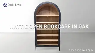 Hattie Open Bookcase in Oak 36