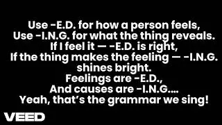 adjectives in -ed or -ing