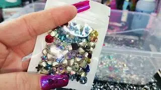 Nail Bling Bag Let's Start Our Boujee Bling Bin 😍 #bling #nailbling #nails #fyp #nailart #scoops