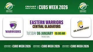 Eastern Warriors vs Central Gladiators - CSA Cubs Week 2026 | Tassies Oval