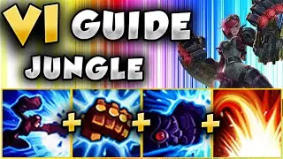 VI JUNGLE GUIDE For BEGGINERS | How to Play Vi JUNGLE | VI JUNGLE Build, Runes, Jungle Path, Ganks