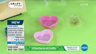 American Crafts Color Pour Resin Starter Kit with Coaste...