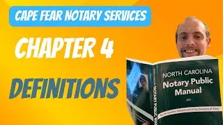 NC Notary Public Terms You Must Know: Chapter 4 Review