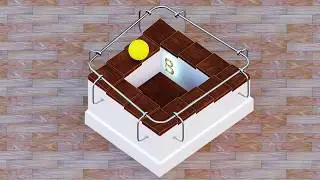 Infinite STAIRCASE Optical ILLUSION &ndash; Rolling Ball Loop (Blender 3D Animation, ASMR)