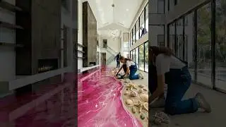 THIS FLOOR IS INSANE 😱 Beach Epoxy Floor