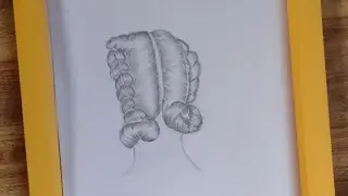 Hair drawing tutorial step by step.