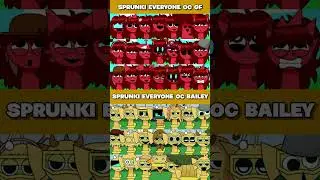 SPRUNKI EVERYONE OC GF 🆚 SPRUNKI EVERYONE OC BAILEY #sprunki #gameplay #roblox #shortvideo #games