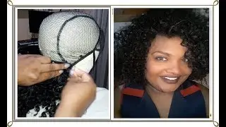 FAZENDO WIG/PERUCA CACHEADA CURTA C/ CABELO ORGÂNICO JÁ USADO