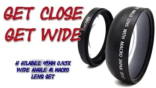 H HILABEE 49mm 0 45x Wide Angle & Macro Lens Set