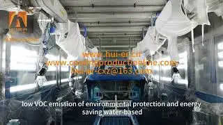 Electrophoresis coating production line for spray pretreatment of complete vehicle