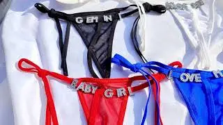 Personalized Text Letters Underwear Personalized Women's Letters Thong