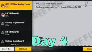 FFBC DAY 4 Rewards Redeem Code | Sabsar FF | Garena Free Fire