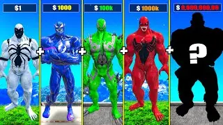 Fusion $1 TO $1000000 Elemental VENOM into GOD SUPERHERO in GTA 5!