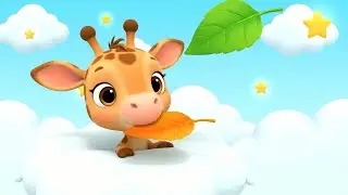 The Sleepy Baby Giraffe Leaned on the Cloud 🦒☁️ | Funny Toddler Song | Kids Rhymes