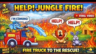 Help! Jungle Fire 🔥 Fire Truck To The Rescue 🚒 | Kids Rescue Game 