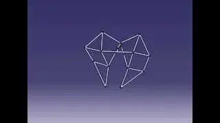 Theo Jansen strandbeest walking machine animated using CATIA