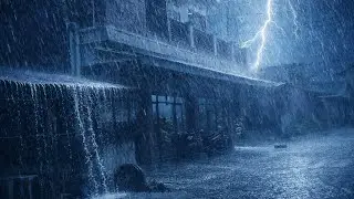 Lonely Rainy Street Ambience with Gentle Rain Sounds for Deep Sleep and Relaxation