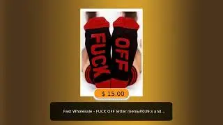 Fast Wholesale - FUCK OFF letter men's and women's mid-tube funny cotton Socks