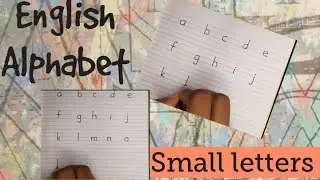 How to write English small letters in a double rule book