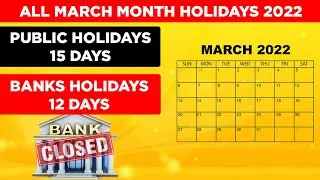 Full List March Month Holidays 2022 &ndash; Government, Public & March Bank Holidays in India
