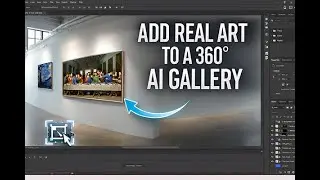 Adding Real Artwork Into an AI-Generated 360&deg; Gallery | Photoshop + Virtual Tour Workflow