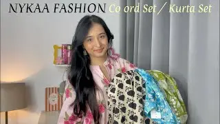 Nykaa Fashion Co Ord Set Haul | Nykaa Fashion Kurta Set Haul | Nykaa Fashion Haul || Jasmin Kaur 🌸