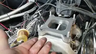 Установка алюминиевой проставки карбюратора Mr. Gasket 6005 диаметром 1 дюйм
