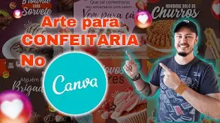 CANVA | Arte para Confeitaria no CANVA | Tamplete gratuito