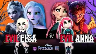 🎃👻 FROZEN 3 | DARK ELSA & ANNA ➕ ANGELA 2 | Cosplay Makeover