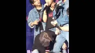 leeknow biting hyunjin's thigh💀😂 #straightkids #straykids #leeknow #concert